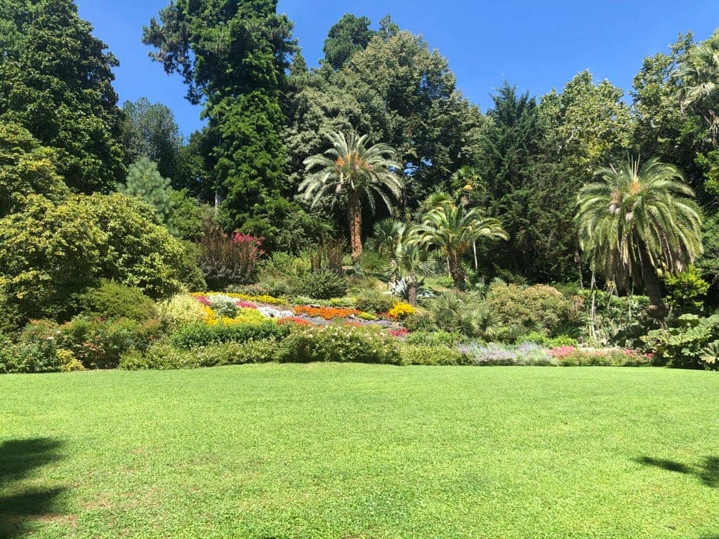 The famous spring blooming azaleas and botanical garden at Villa Carlotta in Tremezzo.