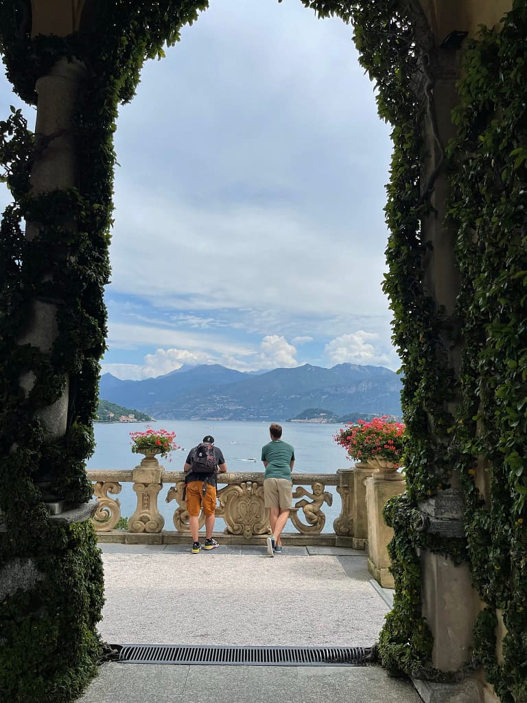 View of Lake Como from Villa del Balbianello in Tremezzo