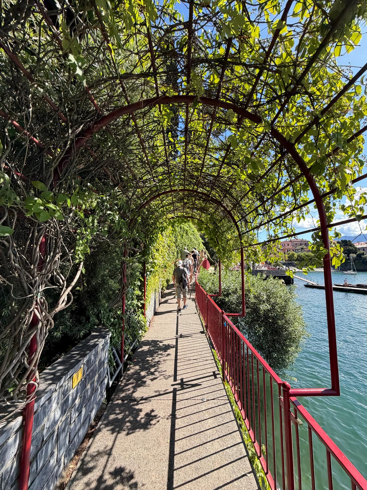 Pedestrian path running along the lake in Varenna